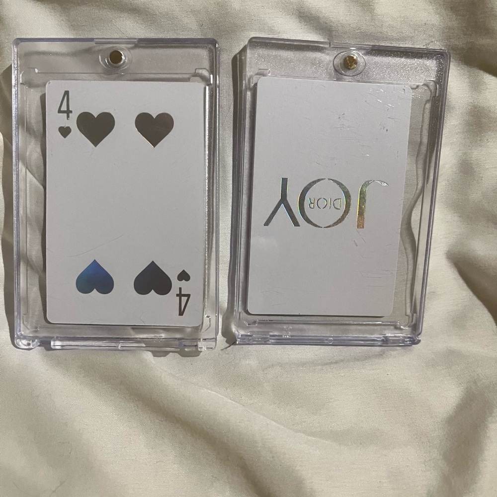 Dior Joy Playing Cards Set of 2 - 7 of Clubs and 4 of Hearts - Picture 2 of 2